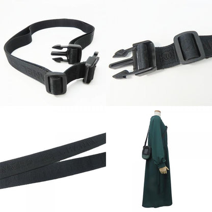 Chanel Shoulder Bag Coco Mark Canvas Black Khaki Pochette Sport 8 Series Ladies