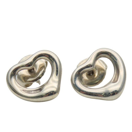 Tiffany & Co Earrings Open Heart 925 Silver Approx 2.1g Silver Elsa Peretti