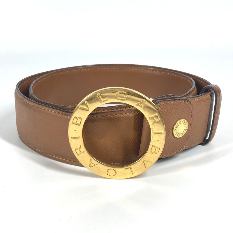 Bvlgari Logo Leather Beige