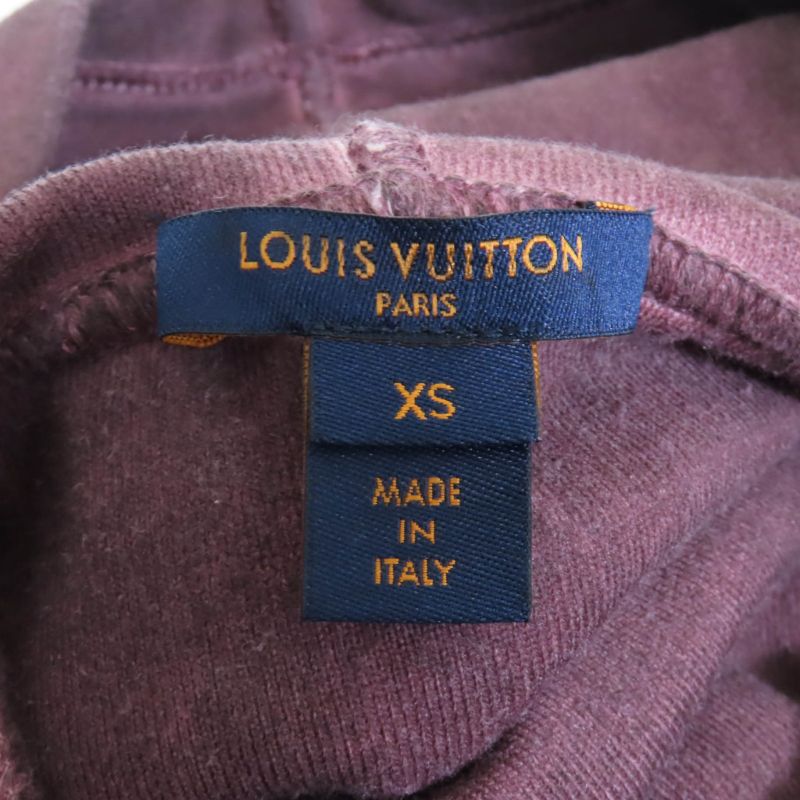 Louis Vuitton Fhkl13 USED Monogram Patterned Pullover Hoodie With LV Patch