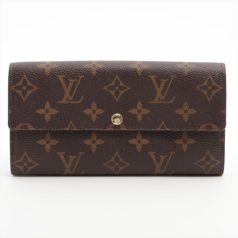 Louis Vuitton Monogram Portefeuille Sarah Long Wallet M60104 Leopard Brown And
