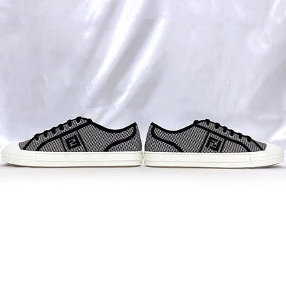 Fendi Sneakers Ec21385 White Black Staggered