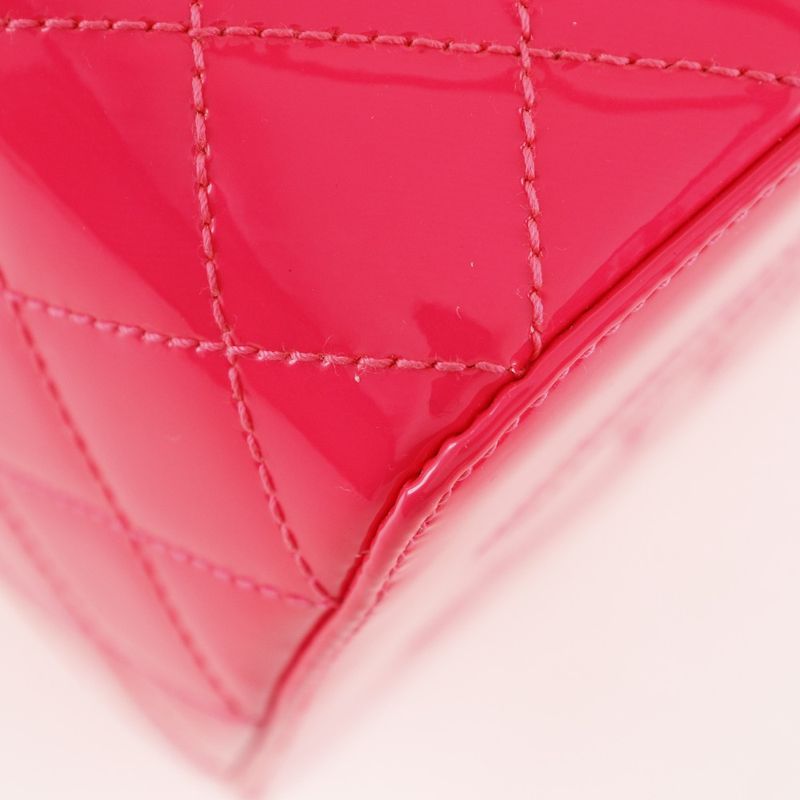 Chanel Vanity Matelasse Party Bag X Patent Leather Pink Ladies Handbag