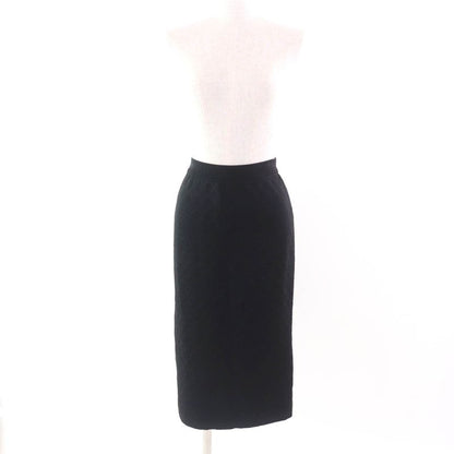 Louis Vuitton 23SS Silk Blend Monogram Embossed Knee Length Tight Skirt Black M