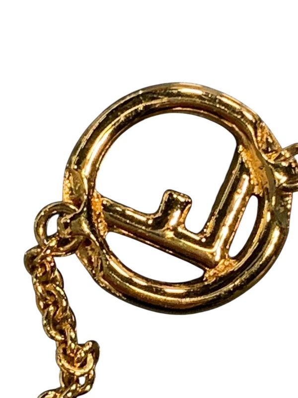 1613 Fendi Necklace -- Pearl Gld F Is Fendi Bijoux 1a3820 Never Used