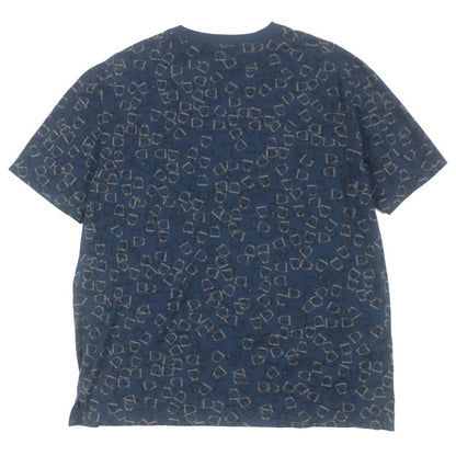 Hermes 100% Cotton Etrier Print All Over Pattern Crew Neck Short Sleeves Short