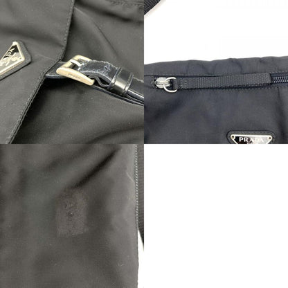 Prada Shoulder Bag Crossbody Bag Triangle Logo Black Nylon Men Women Fashion