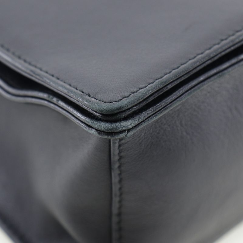 Gucci Bamboo 001 3243 200047 Calf Black Women Shoulder Bag