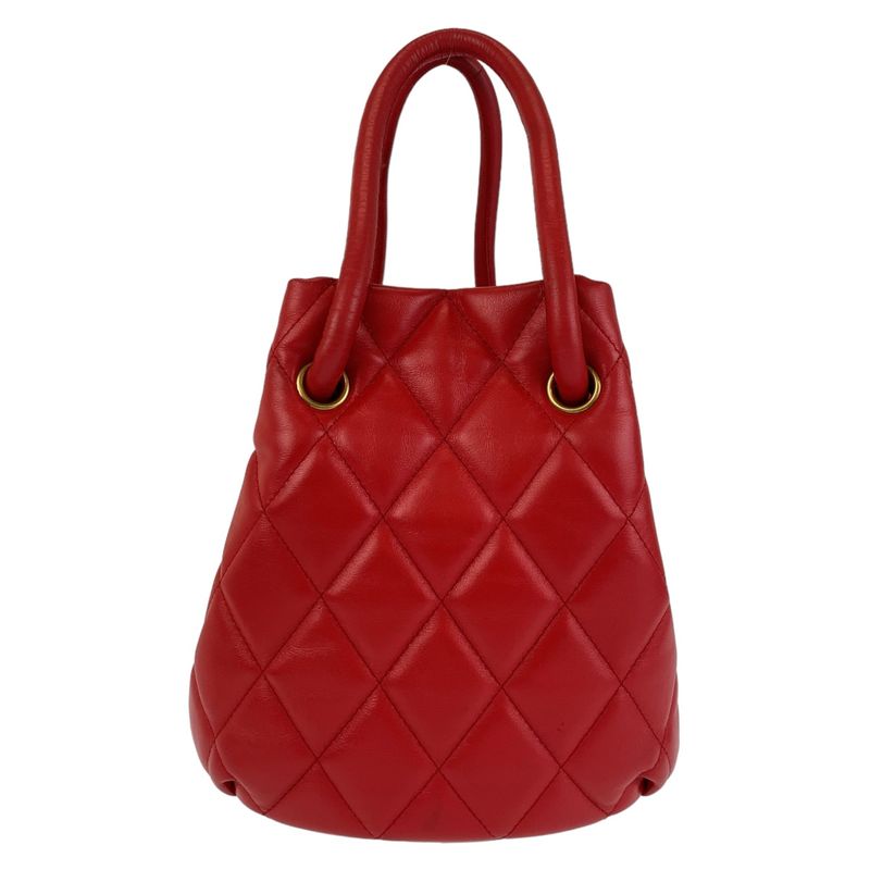Balenciaga B Bucket Bag Red 600327 Shoulder Bag Handbag 2way Women 504527