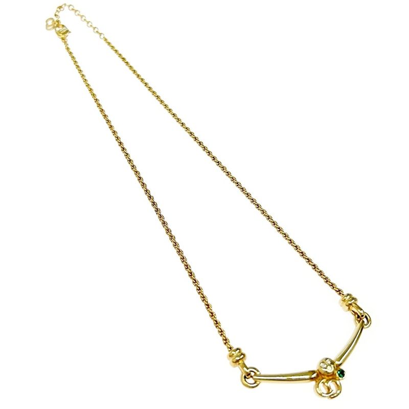 Christian Dior GP Rhinestone CD Logo Necklace Women 304874 Necklace