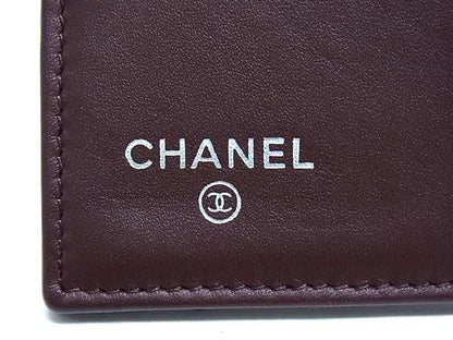 Chanel Coco Marc Matelasse Caviar Leather Trifold Long Wallet Women's Black