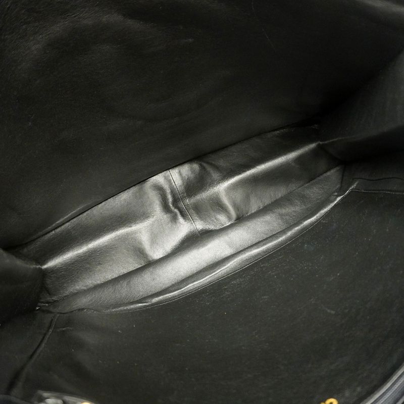 Chanel Tote Bag Chain Lambskin Black Gold Hardware Women