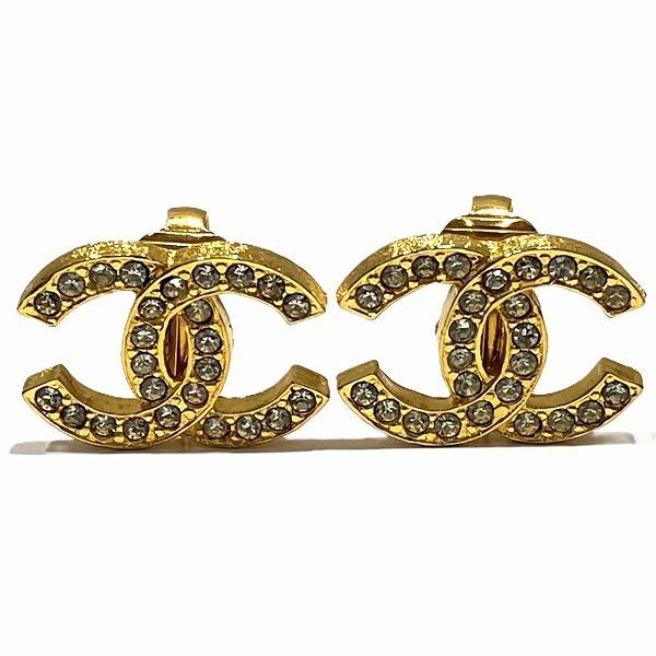 Chanel Coco Mark Rhinestone Branded Accessories Earrings Ladies