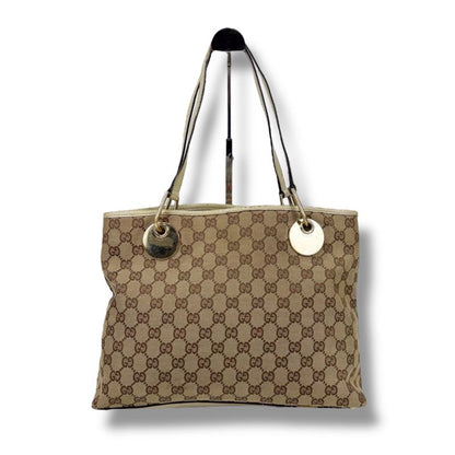 Gucci Mini Tote Bag Beige White GG Canvas GG Pattern Shoulder