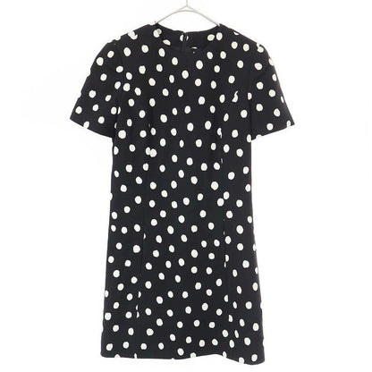 Saint Laurent Paris 20ss Rayon Dot Dress 582689 Y355v Black F34