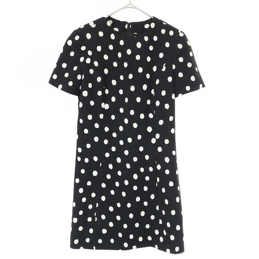 Saint Laurent Paris 20ss Rayon Dot Dress 582689 Y355v Black F34