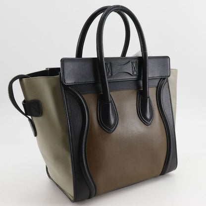 Celine Luggage Micro Shopper Calf Brown Women's Handbag
