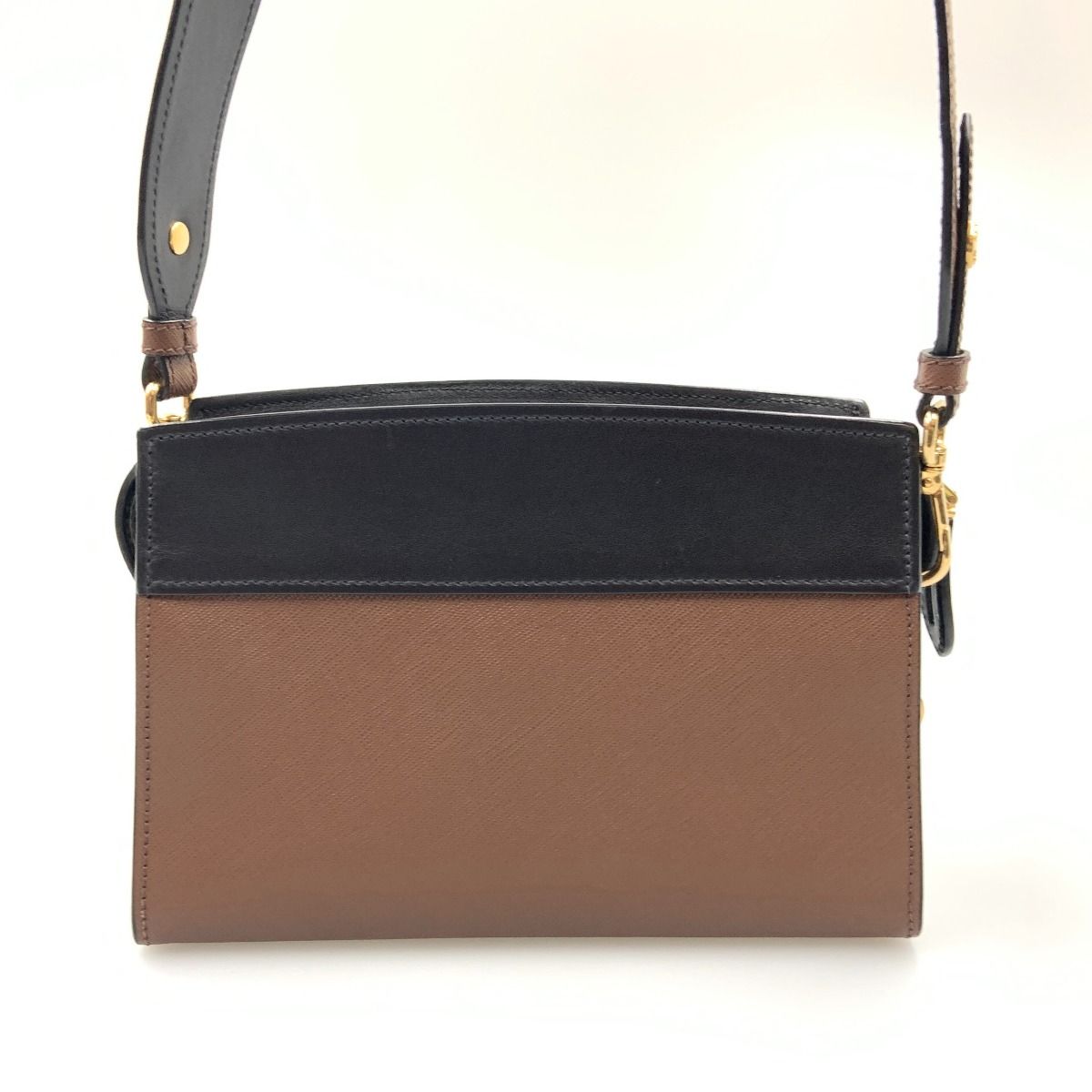 Prada Esplanade Bag Shoulder Bag 1bh043 Black X Brown