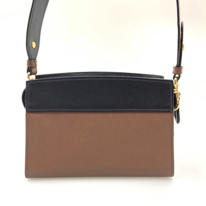 Prada Esplanade Bag Shoulder Bag 1bh043 Black X Brown