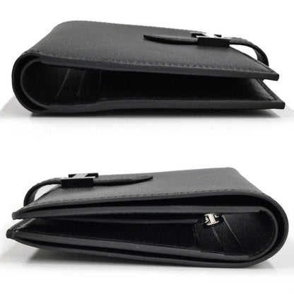 Hermes Bearn Compact Bifold Wallet Monochrome So Black Vo Madame W