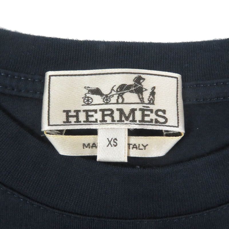 Hermes 22SS Puzzle Esquettre Cotton Sheepskin Crew Neck Short Sleeve T-shirt