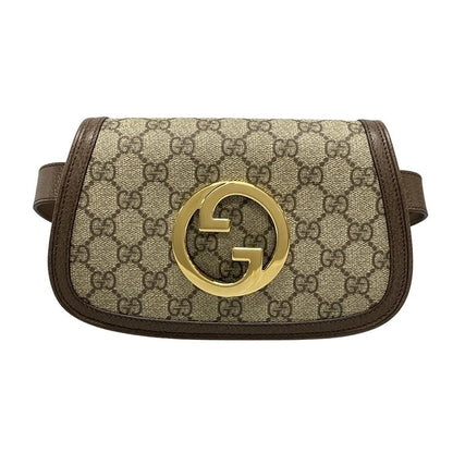 Gucci GG Supreme 703807 Beige And Dark Brown Leather