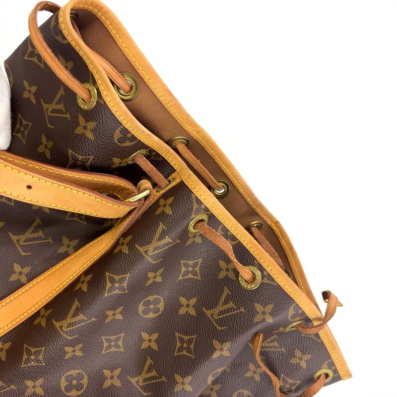 Louis Vuitton Noe Monogram Leather × PVC Brown Shoulder Bag Gold M42224