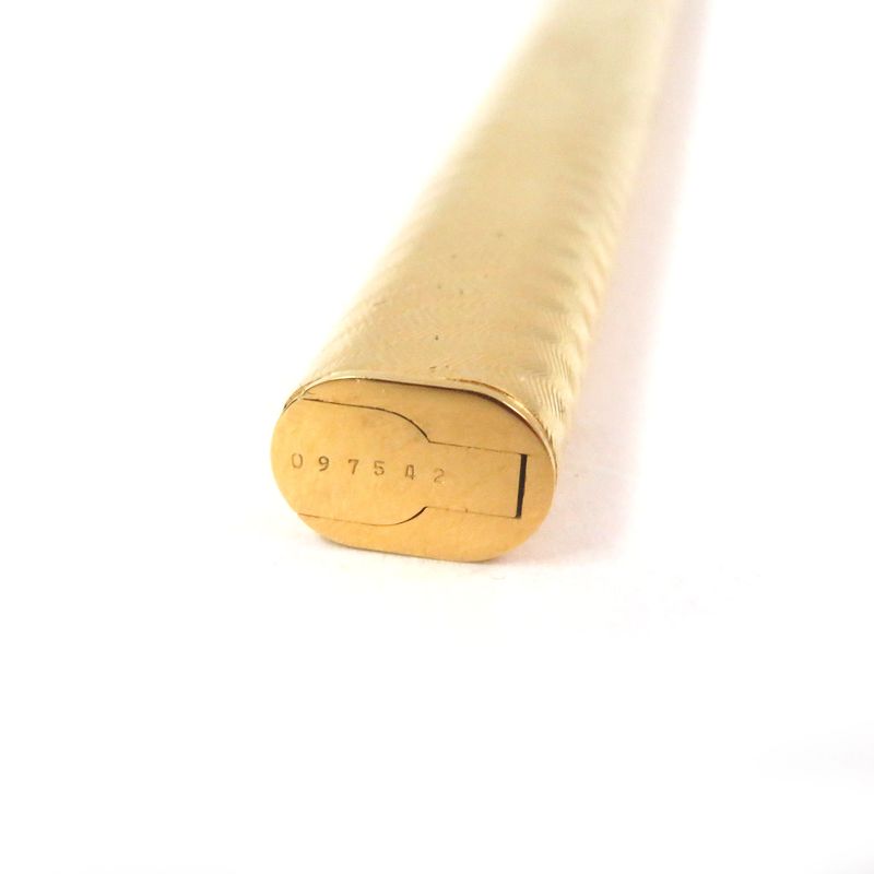 Cartier Vintage Trinity Double C Wavy Pattern Capped Ballpoint Pen With Gold