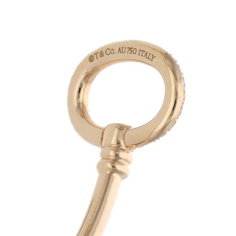 Tiffany & Co Key Wire 18K Pink Gold Diamond Bangle Men's