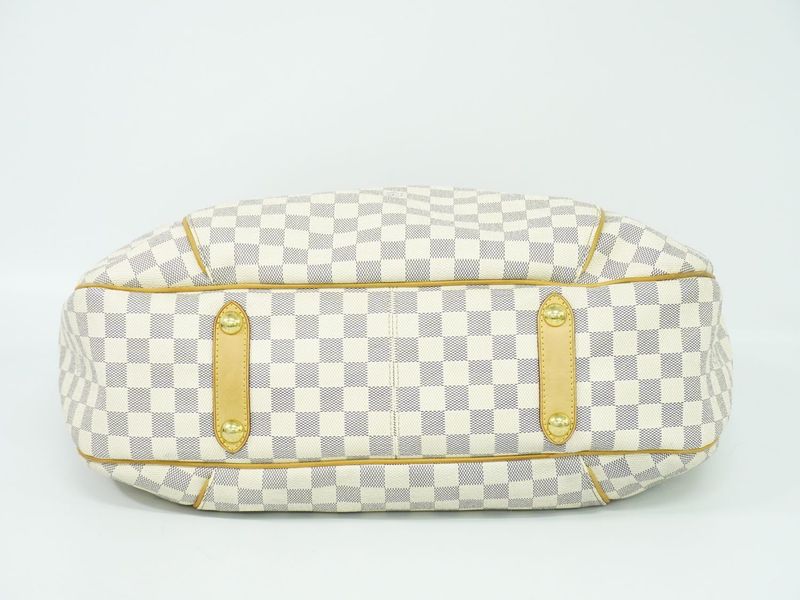 Authentic Louis Vuitton LV Galiera GM Damier Azure Tote Bag Shoulder Bag White