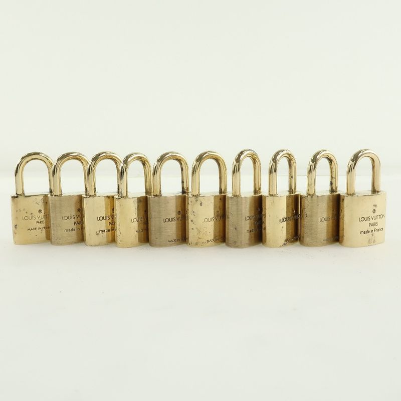 Louis Vuitton Padlock And Keys Set Of 10 Brass Gold Unisex Cadenas