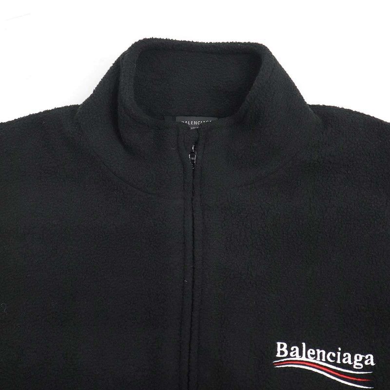 Balenciaga 23aw Oversize D Logo Embroidered Fleece Jacket Campaign Logo Fleece