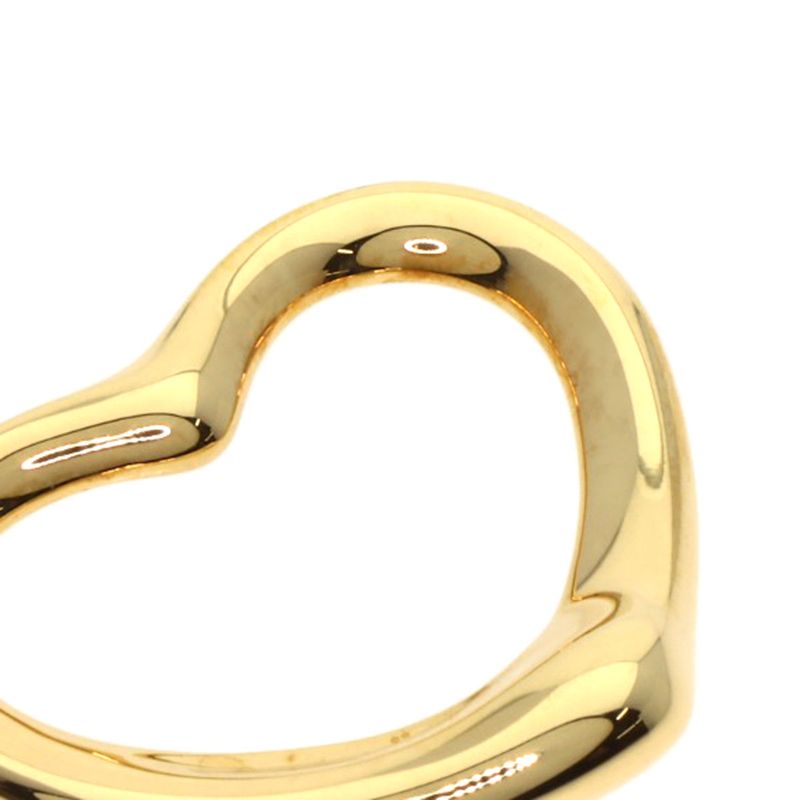 Tiffany & Co Open Heart TOP Pendant Top 18K Yellow Gold Ladies