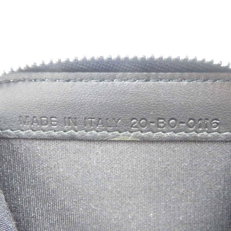 Dior Homme Leather Silver Hardware Navy Orange Round Zipper Coin Case 0559 DIOR