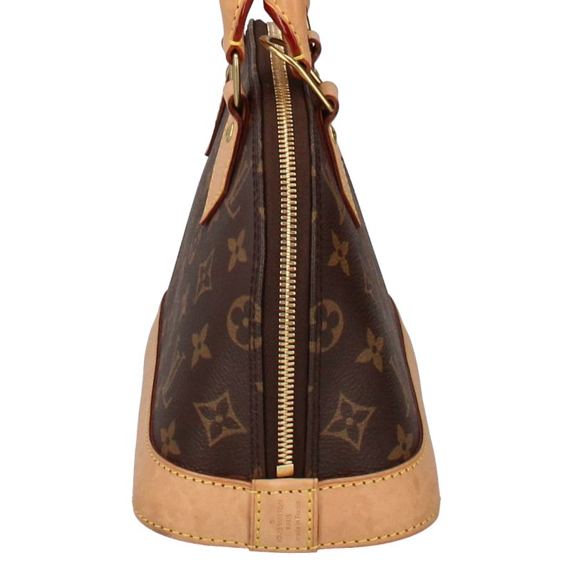 Louis Vuitton Alma BB M53152 Monogram Ladies Handbag Brown Excellent Condition