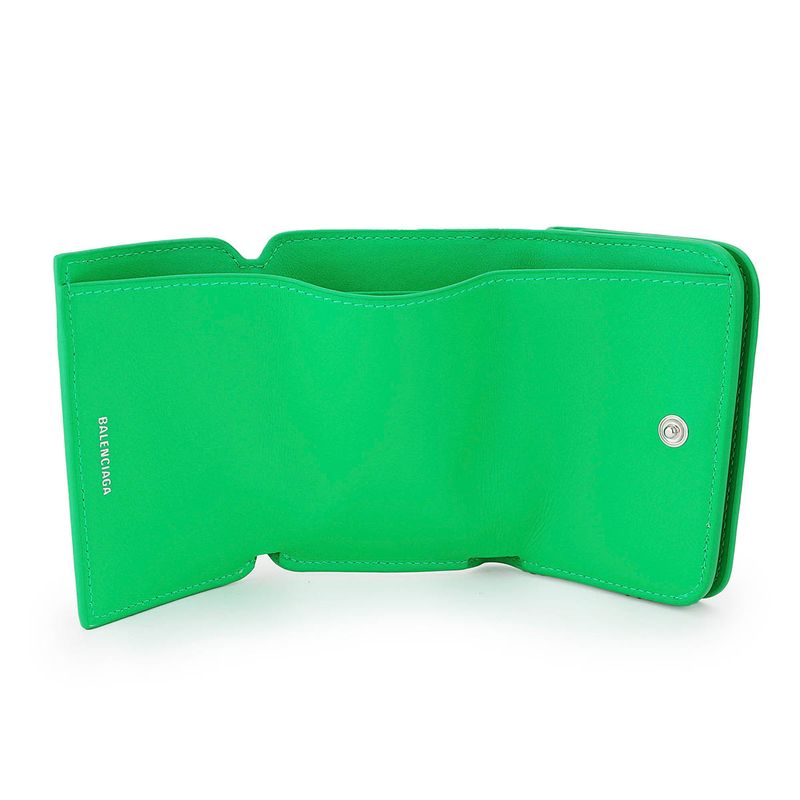 Balenciaga Trifold Wallet Cache Vivid Green