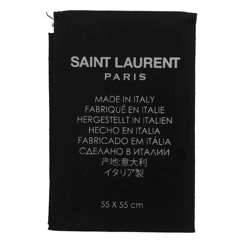 Saint Laurent Paris Wool Paisley Bandana Black