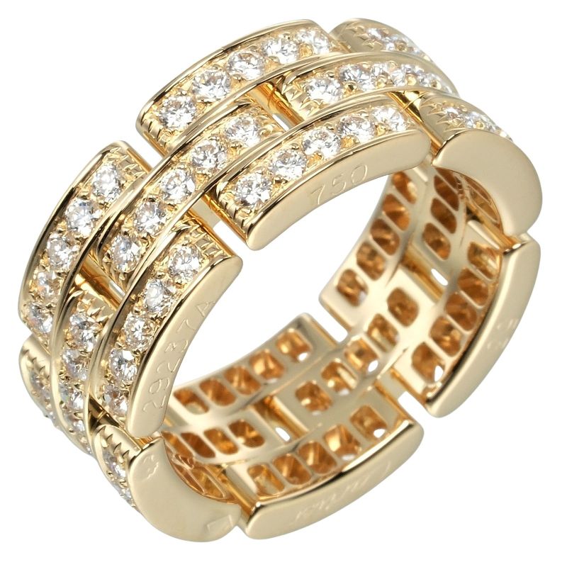 Cartier Maillon Panther 3-row 18K Yellow Gold And Fully Paved With Diamonds