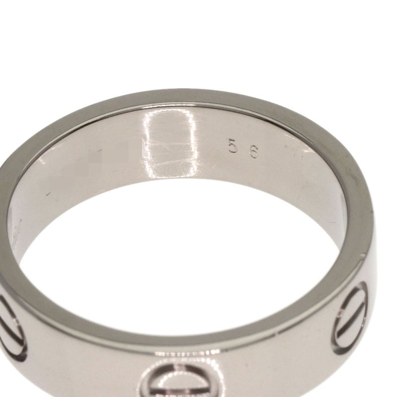 Cartier Love Ring #56 Ring - 18K White Gold Ladies