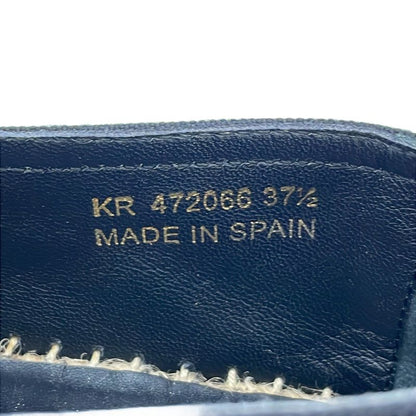 Saint Laurent Paris 17ss Logo Embroidered Espadrilles Shoes 472066 Gup80 Black