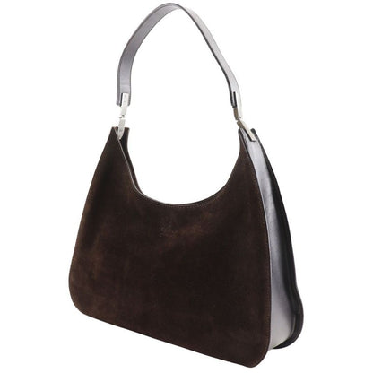 Gucci One Shoulder 001.3767.002058 Suede Brown Women Shoulder Bag