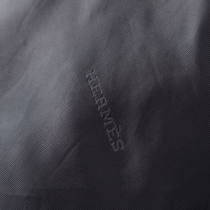 Hermes Wool Cashmere Herringbone Chester Coat Outerwear Navy 48