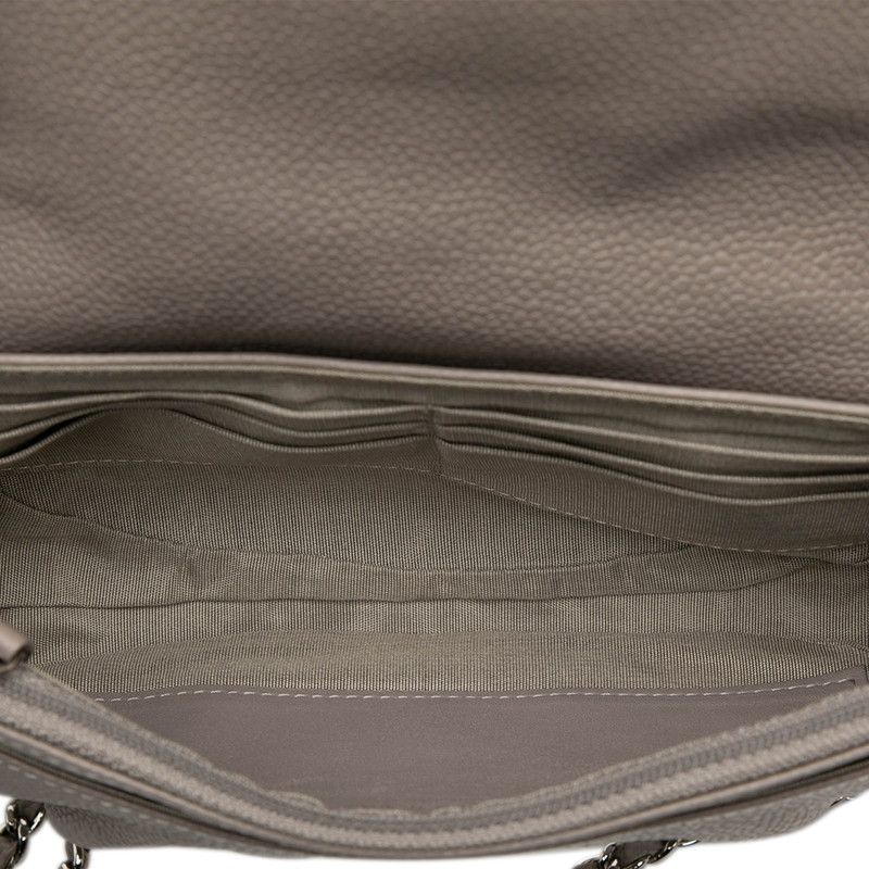 Chanel Half Moon Coco Mark Chain Wallet Shoulder Bag Purple Caviar Skin Women