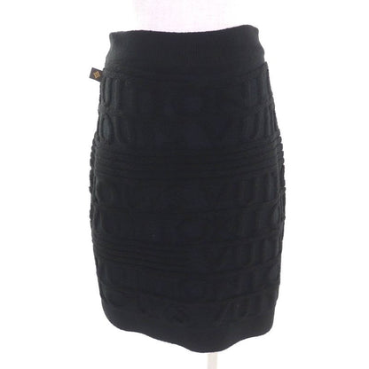 Louis Vuitton 2021 Logo Design Monogram Flower Knit Knee Length Tight Skirt