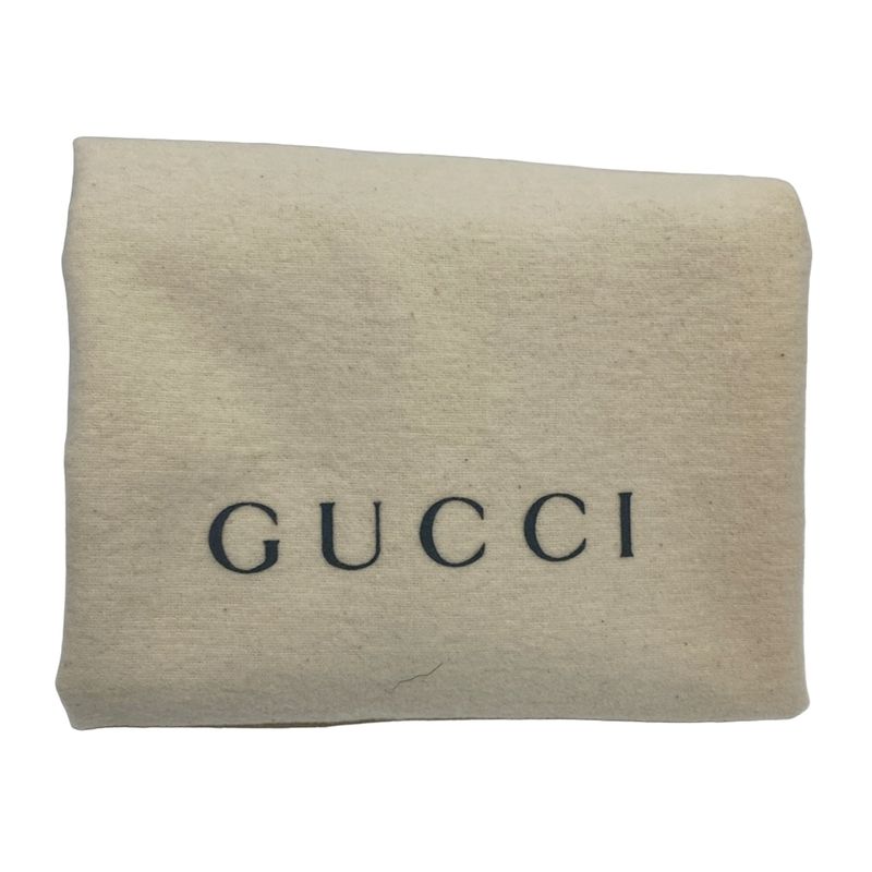 Gucci Handbag GG Pattern 13730 Dark Brown And Black Leather