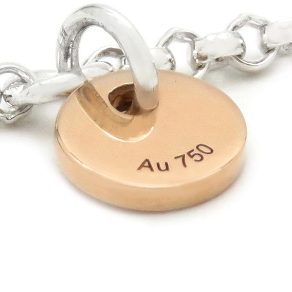 Hermes Bracelet Ex Libris PM Silver 925 18k Pink Gold Silver X Pink Gold St