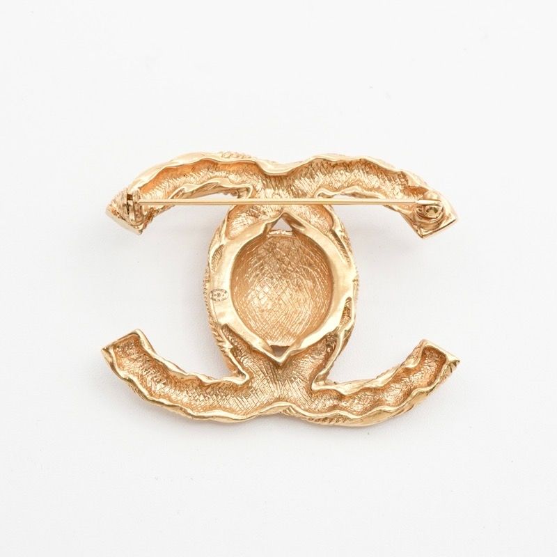 Chanel Brooch Corsage Gold Here Mark