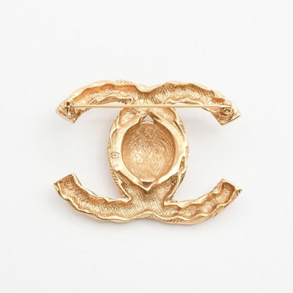Chanel Brooch Corsage Gold Here Mark