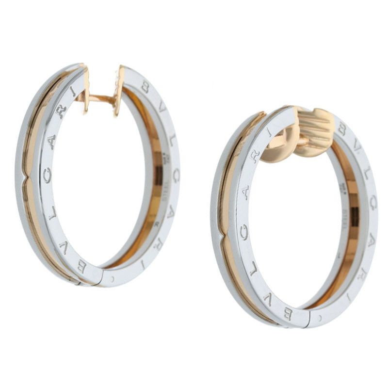 Bulgari B ZERO 1 B ZERO 1 18K Pink Gold Pink Gold SS Set Of 2 Earrings Ladies