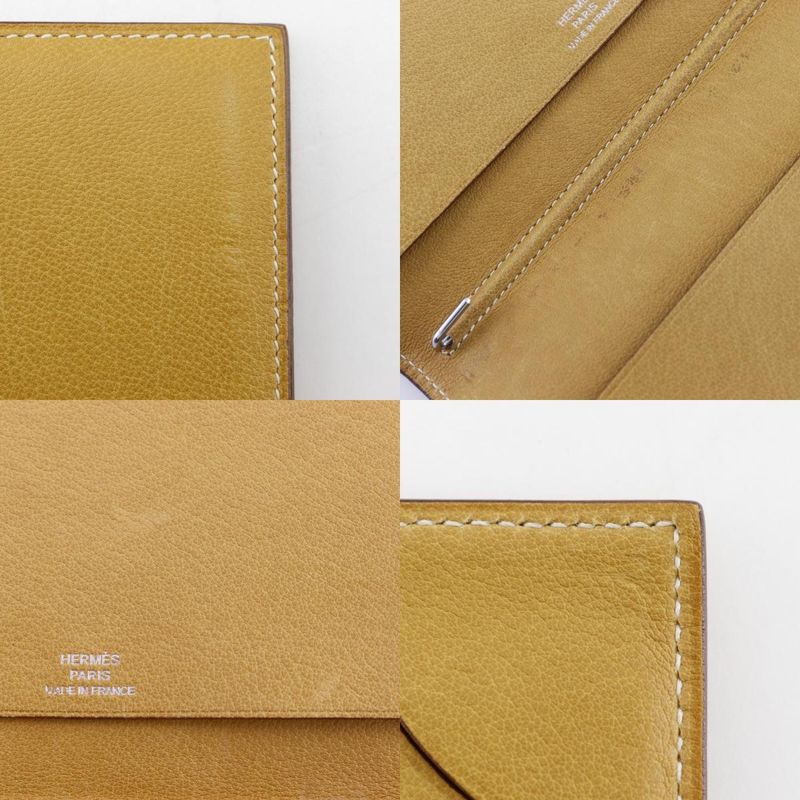 Hermes Agenda Vision Chevre Yellow □L Unisex Notebook Cabas